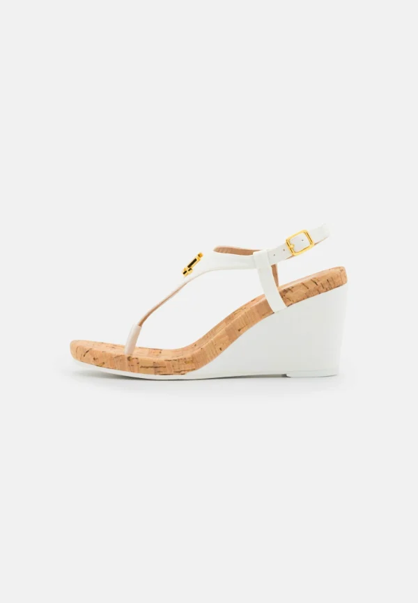 Lauren Ralph Lauren Jeannie Wedge – Tongs – Snow White marque pas cher en ligne 3