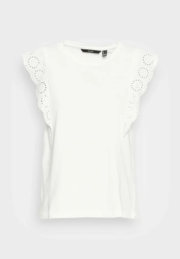 en france Vero Moda Vmhollyn Ss Noos – T-Shirt Imprimé – Snow White 5