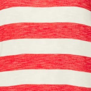 Vero Moda Vmwide Stripe – T-Shirt Imprimé – Goji Berry/Snow White achat pas cher 16