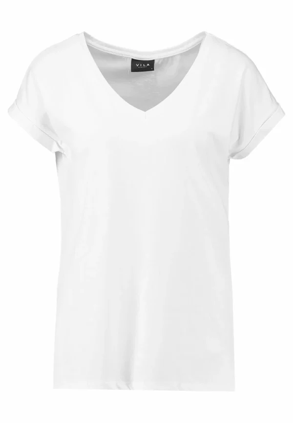 Top ventes Vila Vidreamers V Neck – T-Shirt Basique – Optical Snow 7