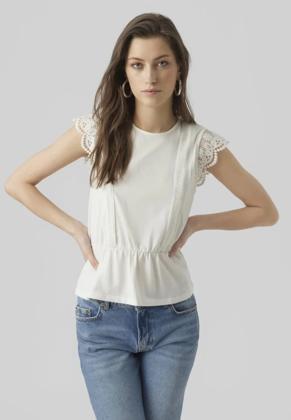 Vero Moda Vmcaia – T-Shirt Imprimé – Snow White Acheter Maintenant 1