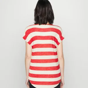 Vero Moda Vmwide Stripe – T-Shirt Imprimé – Goji Berry/Snow White achat pas cher 12