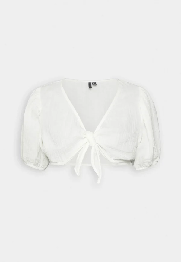 Vero Moda Vmnatali Nia Knot – Blouse – Snow White magasin solde 5