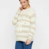 Large choix en ligne Mamalicious Sandy – Pullover – Snow White/Gold Metallic 19