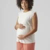 Vero Moda Maternity Vmmcaia – T-Shirt Imprimé – Snow White mode pas cher 14