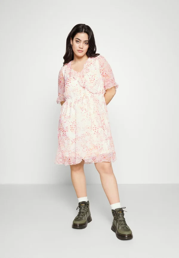 Dernières Nouveautés Vero Moda Curve Vmdora Kaya Short Dress – Robe De Jour – Snow White/Dora 1