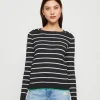 en ligne Vero Moda Vmalma Boatneck Button – Pullover – Black/Snow White/Bright Green 20