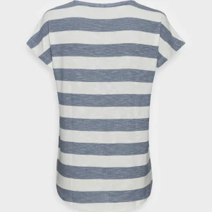 Vero Moda Tall Vmwide Stripe – T-Shirt Imprimé – China Blue/Snow White prix de gros 7