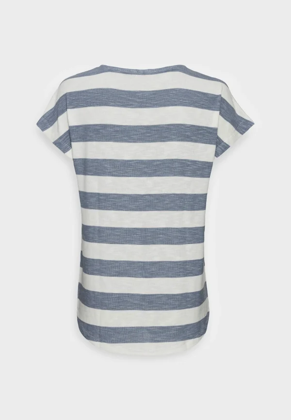 Vero Moda Tall Vmwide Stripe – T-Shirt Imprimé – China Blue/Snow White prix de gros 3