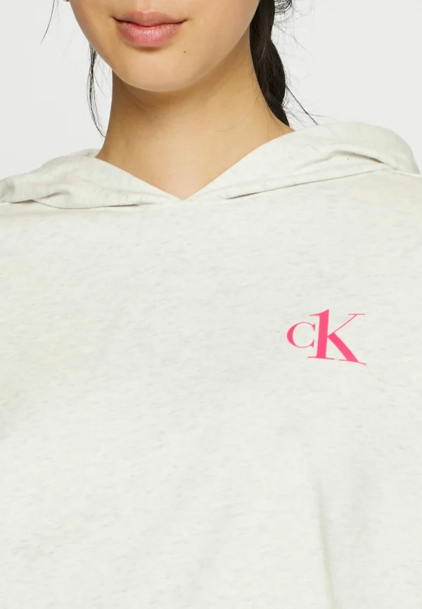 soldes officiel CALVIN KLEIN UNDERWEAR One Lounge Hoodie – Haut De Pyjama – Snow Heather 6