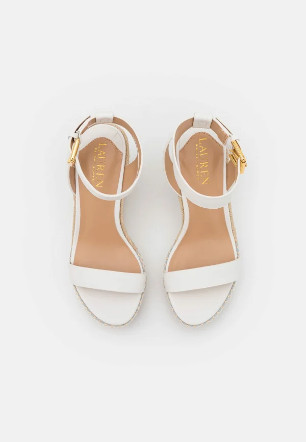 magasin pour Lauren Ralph Lauren Hilarie Wedge – Sandales À Plateforme – Snow White 6