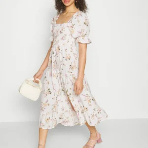 Vero Moda Tall Calf Smock Dress – Robe De Jour – Snow White/Svea Nouvelle Collection 14