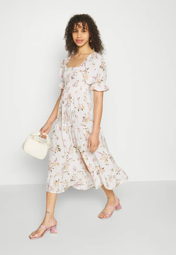 Vero Moda Tall Calf Smock Dress – Robe De Jour – Snow White/Svea Nouvelle Collection 5