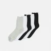 Vente Vero Moda Vmena Socks 5 Pack – Chaussettes – Grey Melange/Snow White/Black 25