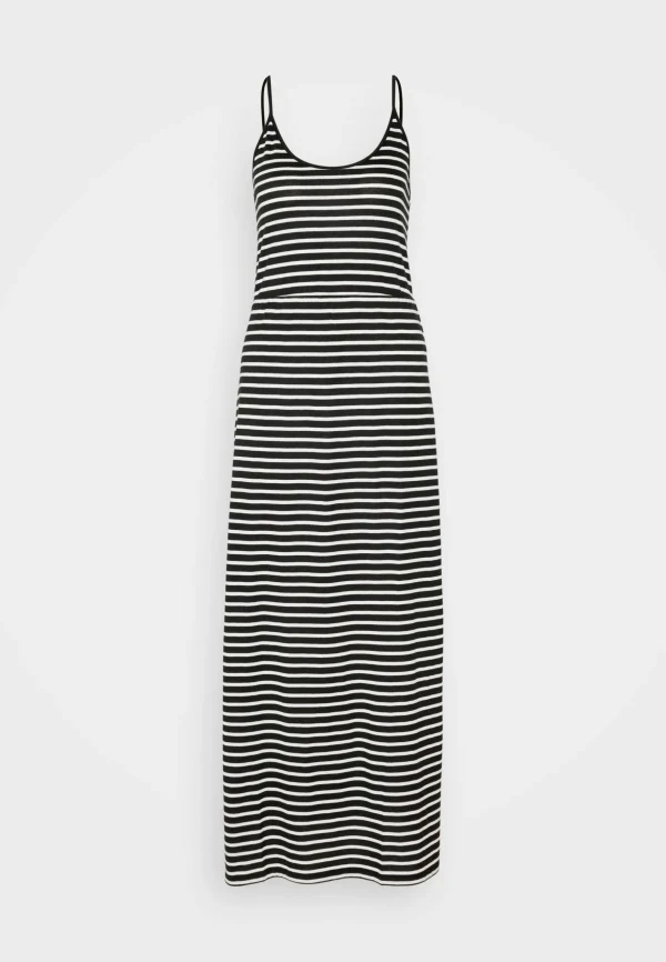 à prix très bas Vila Vidarling Dress – Robe Longue – Black/Optical Snow 6