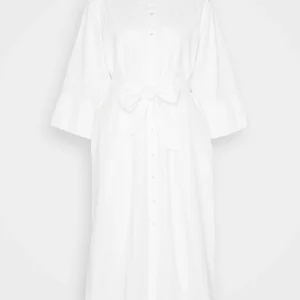 Selected Femme Slfrosalia Midi Shirt Dress – Robe Chemise – Snow White site soldes 16