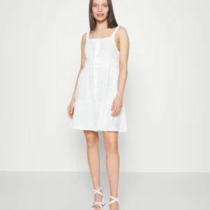 Vero Moda Petite Vmmilan Short Dress – Robe De Jour – Snow White Meilleur Prix Garanti 10