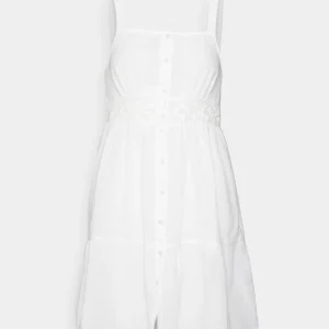 Vero Moda Petite Vmmilan Short Dress – Robe De Jour – Snow White Meilleur Prix Garanti 16