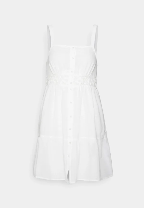 Vero Moda Petite Vmmilan Short Dress – Robe De Jour – Snow White Meilleur Prix Garanti 6