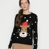 Vero Moda Vmtinsel O-Neck Xmas – Pullover – Black/Snow White/Sepia Tint/Chocolate Plum/Chinese Red/Gold soldes pas cher 13