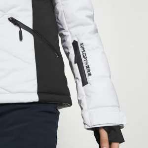 Superdry Snow Luxe Puffer – Veste De Ski – White vente à bas prix 22