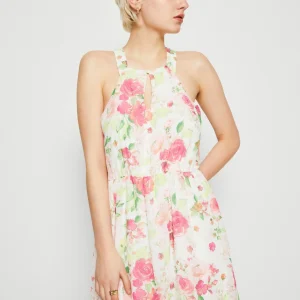 Vero Moda Vmkatniss Button Maxi Dress – Robe De Cocktail – Snow White/Pink Rosa soldes officiel 14