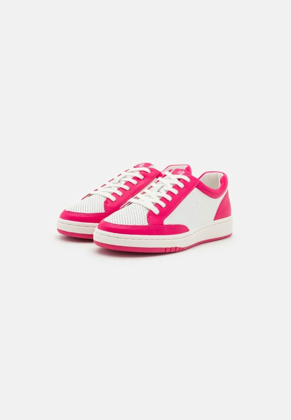 Lauren Ralph Lauren Hailey Ii Lace – Baskets Basses – Snow White/Sport Pink achetez pas cher 4