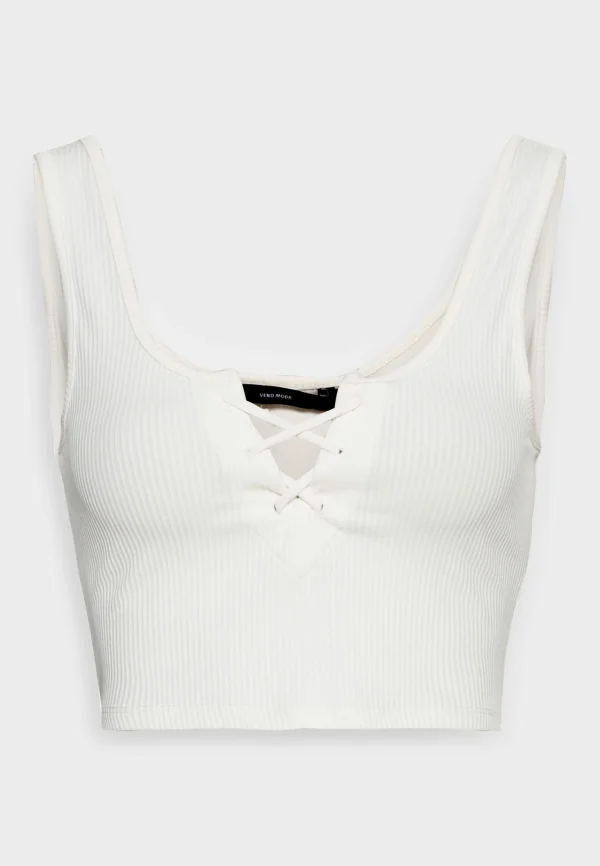 Vero Moda Petite Vmriva Crop Top – Débardeur – Snow White SOLDES TOUT À 1