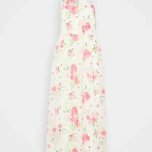 Vero Moda Vmkatniss Button Maxi Dress – Robe De Cocktail – Snow White/Pink Rosa soldes officiel 16