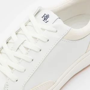 Lauren Ralph Lauren Hailey Lace – Baskets Basses – Snow White/Club House Cream Promotio de vente 21