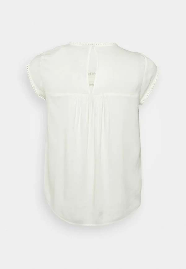 Vero Moda Curve Vmdebbie Pleat – T-Shirt Imprimé – Snow White à prix d'occasion 3