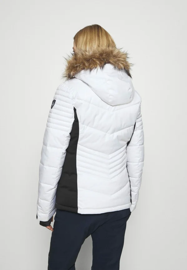 Superdry Snow Luxe Puffer – Veste De Ski – White vente à bas prix 4