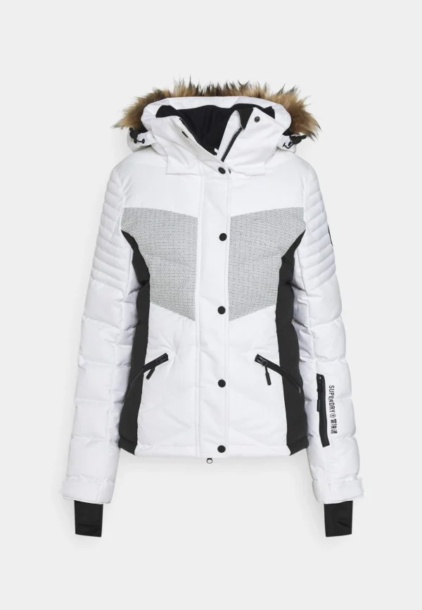 Superdry Snow Luxe Puffer – Veste De Ski – White vente à bas prix 10