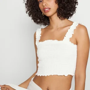 à prix réduits Vero Moda Vmmedosiabel Crop – Débardeur – Snow White 14