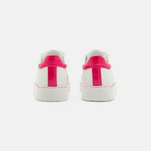 boutique pas cher Lauren Ralph Lauren Angeline – Baskets Basses – Snow White/Sport Pink 15