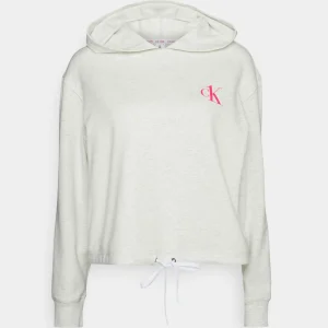 soldes officiel CALVIN KLEIN UNDERWEAR One Lounge Hoodie – Haut De Pyjama – Snow Heather 13