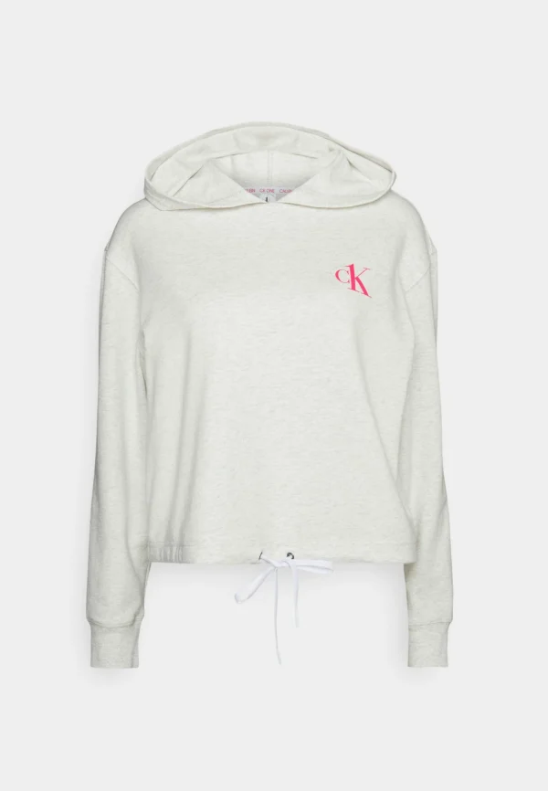 soldes officiel CALVIN KLEIN UNDERWEAR One Lounge Hoodie – Haut De Pyjama – Snow Heather 5