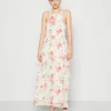 Vero Moda Vmkatniss Button Maxi Dress – Robe De Cocktail – Snow White/Pink Rosa soldes officiel 22