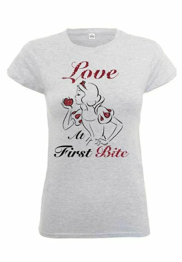 Rockshirts Disney Princess Snow White Love At First Bite – T-Shirt Imprimé – Grey l'unique style 1