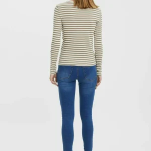 Satisfait ou Remboursé Vero Moda Mit Langen Ärmeln Gestreiftes – Pullover – Snow White 11