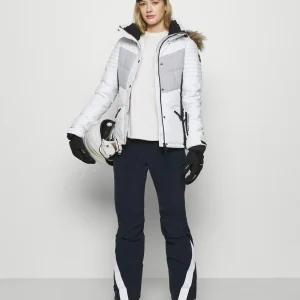 Superdry Snow Luxe Puffer – Veste De Ski – White vente à bas prix 14