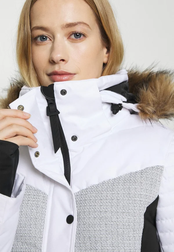 Superdry Snow Luxe Puffer – Veste De Ski – White vente à bas prix 11