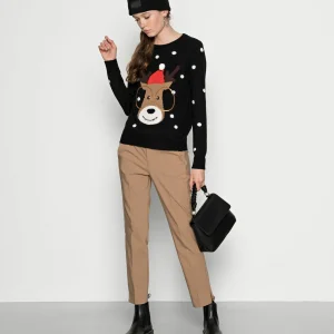 Vero Moda Vmtinsel O-Neck Xmas – Pullover – Black/Snow White/Sepia Tint/Chocolate Plum/Chinese Red/Gold soldes pas cher 9