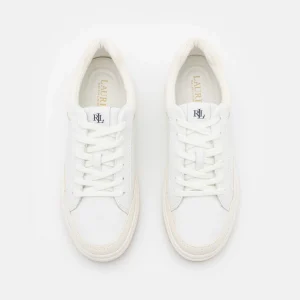 Lauren Ralph Lauren Hailey Lace – Baskets Basses – Snow White/Club House Cream Promotio de vente 17