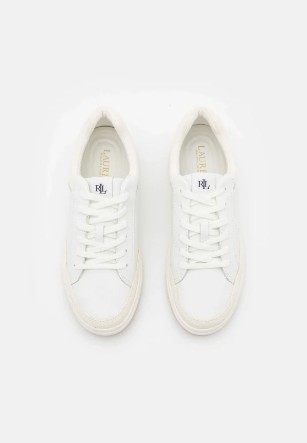 Lauren Ralph Lauren Hailey Lace – Baskets Basses – Snow White/Club House Cream Promotio de vente 6