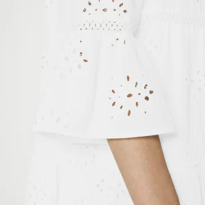 Vero Moda Tall Vmdicthe Embrodery Tunic – Robe De Jour – Snow White économies garanties 12