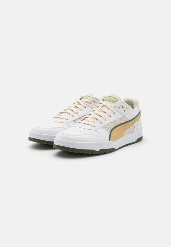 marque moins cher Puma Rbd Game Van Life Unisex – Baskets Basses – White/Sand Dune/Alpine Snow Myrtle/Kiwi Green 3