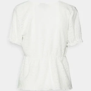 achat Vero Moda Vmulrikke Broderie Anglais – Blouse – Snow White 7