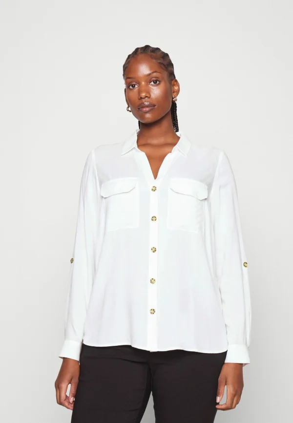 Vero Moda Curve Vmbumpy Shirt New – Tunique – Snow White magasin en ligne france 1