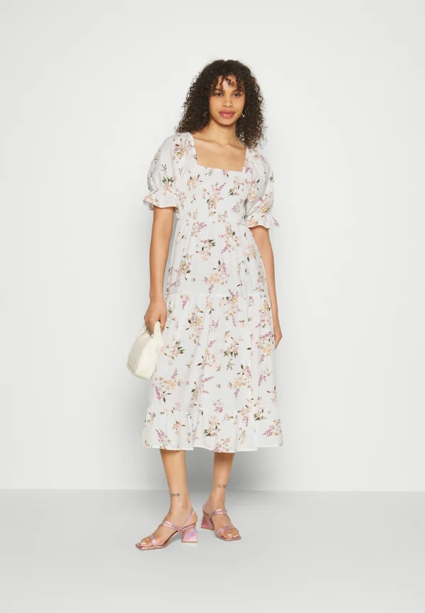 Vero Moda Tall Calf Smock Dress – Robe De Jour – Snow White/Svea Nouvelle Collection 3